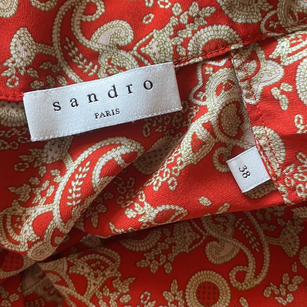 Sandro lane paisley dress 38 - Picture 8 of 10